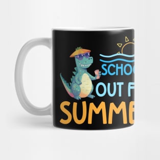 Dinosaure School's Out For Summer Graduation Teacher Kids Mug